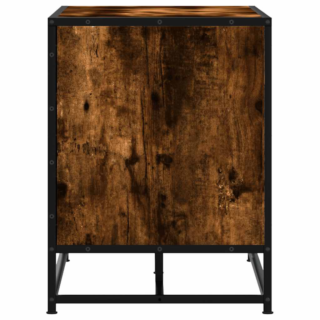 Cipőpad füstölt tölgy 80x40x53,5 cm fából és fémből készült