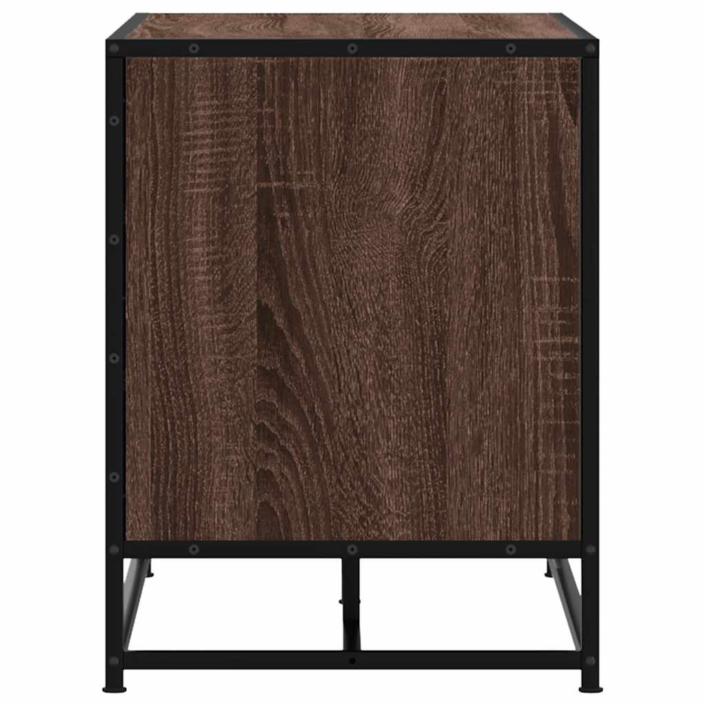 Cipőpad barna tölgy 80x40x53,5 cm gépi fa és fém