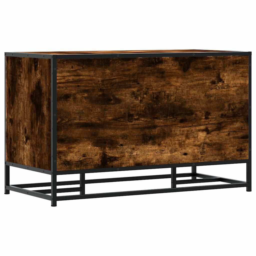 Cipőpad füstölt tölgy 84x40x53,5 cm fából és fémből készült