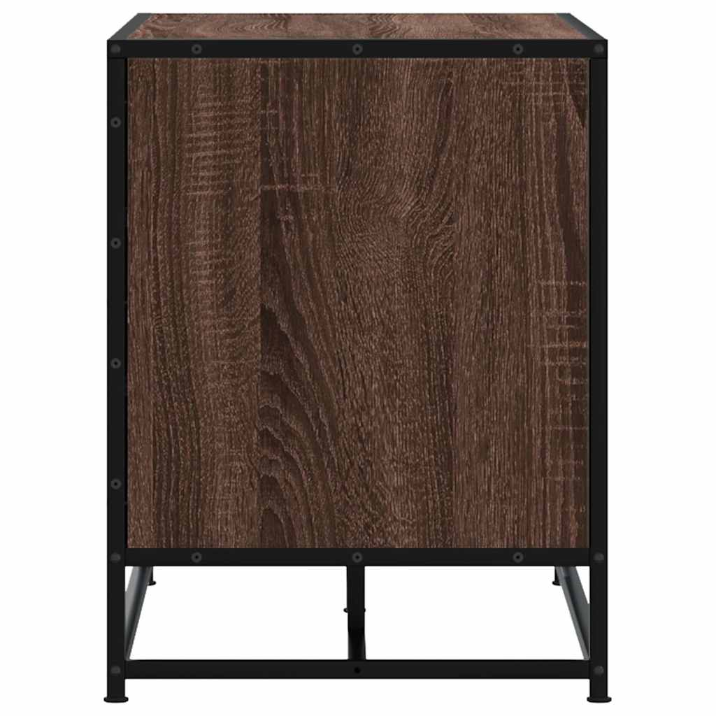 Cipőpad barna tölgy 84x40x53,5 cm gépi fa és fém