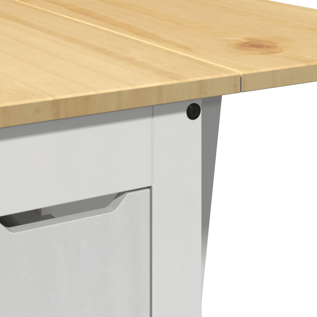 Corona 5 részes összecsukható fehér fenyő étkezőgarnitúra