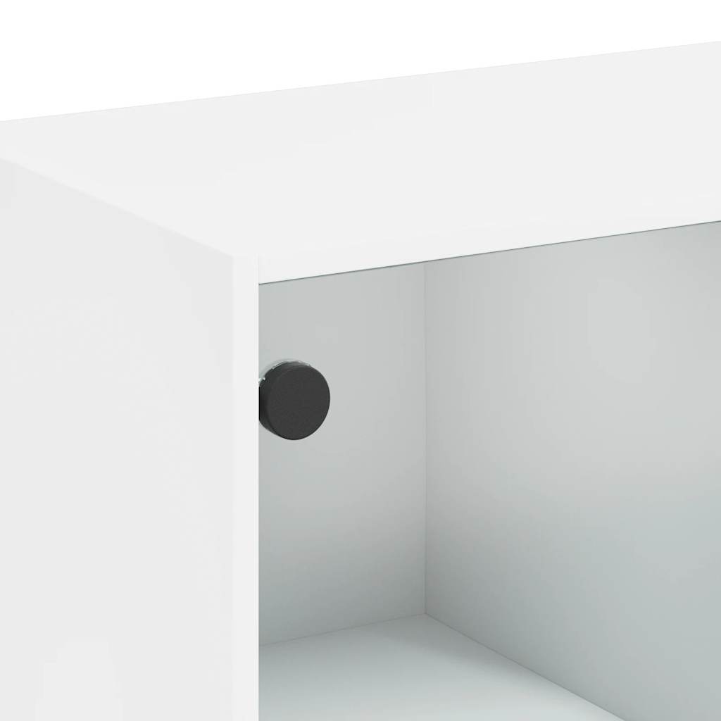 Fehér szerelt fa tálalószekrény 102 x 37 x 75,5 cm