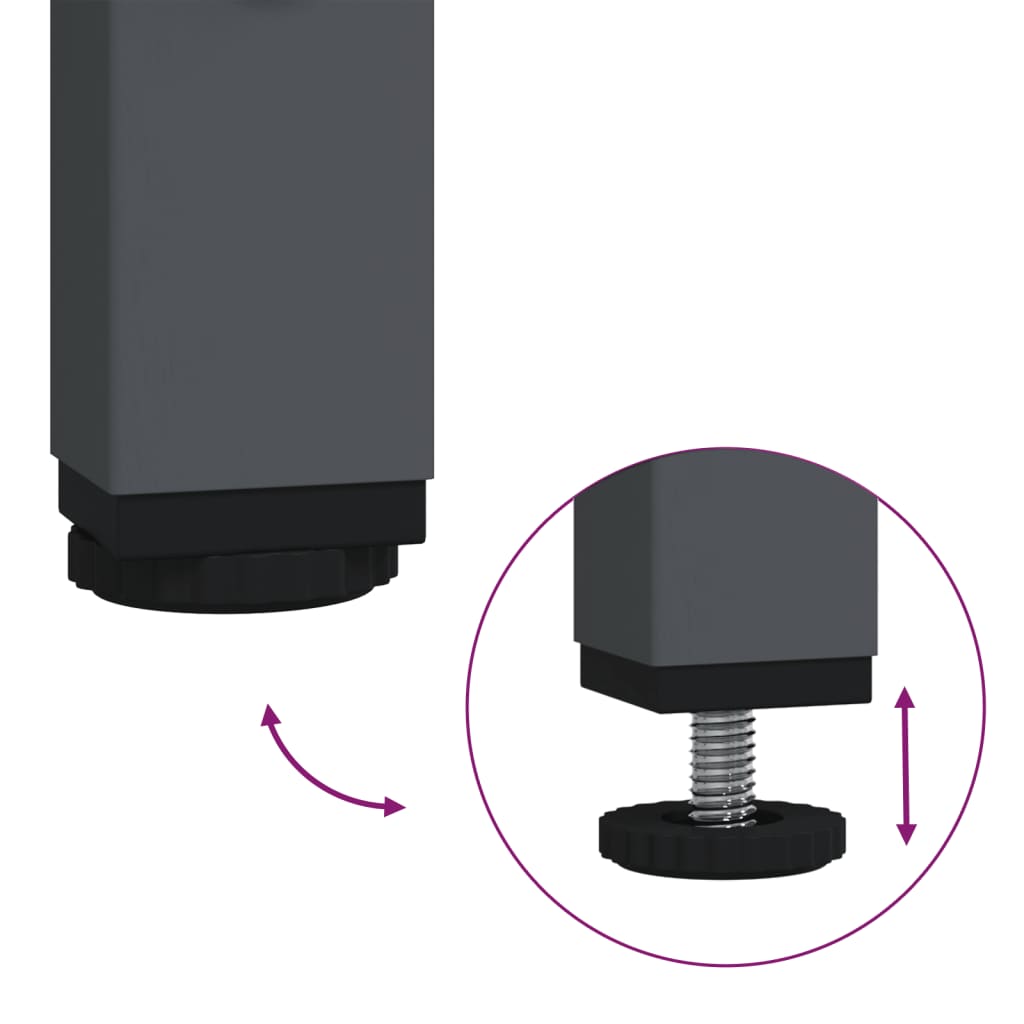 Antracit hidegen hengerelt acél tálalószekrény 68x39x58,5 cm