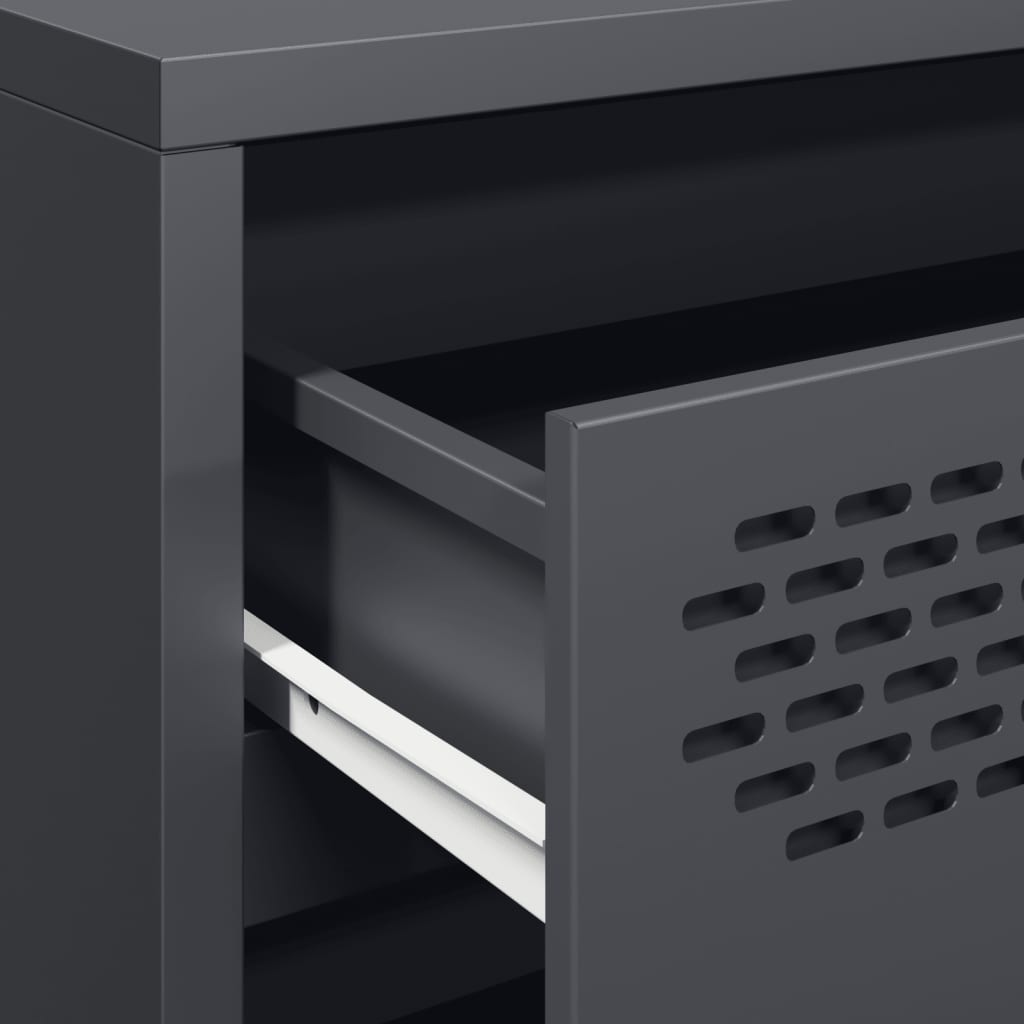 Antracit hidegen hengerelt acél tálalószekrény 68x39x58,5 cm