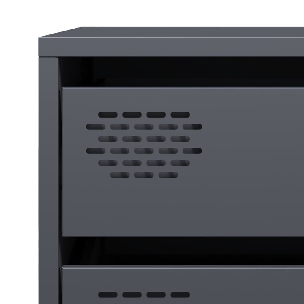 Antracit hidegen hengerelt acél tálalószekrény 68x39x58,5 cm