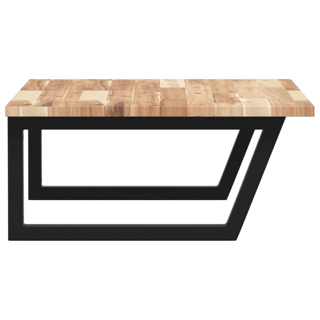 Acél és tömör akácfa falra szerelhető mosdópolc