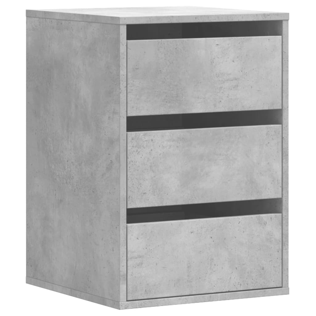 Betonszürke szerelt fa fiókos sarokszekrény 40 x 41 x 58 cm Betonszürke szerelt fa fiókos sarokszekrény 40 x 41 x 58 cm