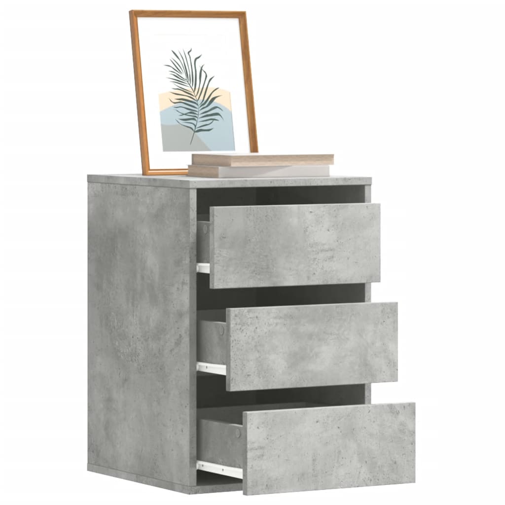 Betonszürke szerelt fa fiókos sarokszekrény 40 x 41 x 58 cm Betonszürke szerelt fa fiókos sarokszekrény 40 x 41 x 58 cm