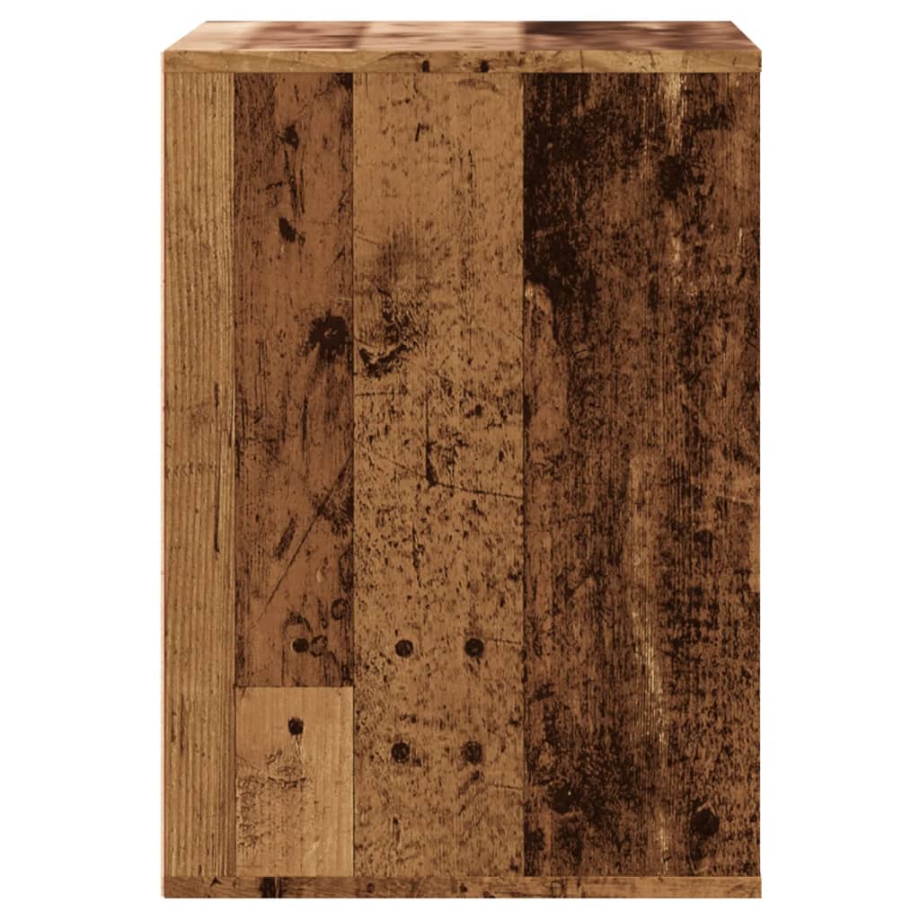 Antik fa színű szerelt fa fiókos sarokszekrény 60 x 41 x 58 cm Antik fa színű szerelt fa fiókos sarokszekrény 60 x 41 x 58 cm