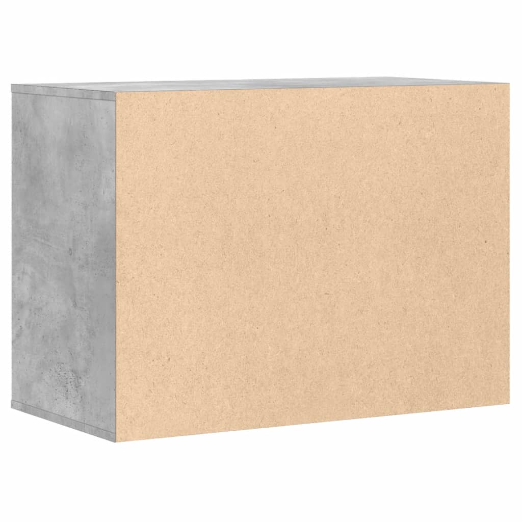 Betonszürke szerelt fa fiókos sarokszekrény 80 x 41 x 58 cm Betonszürke szerelt fa fiókos sarokszekrény 80 x 41 x 58 cm