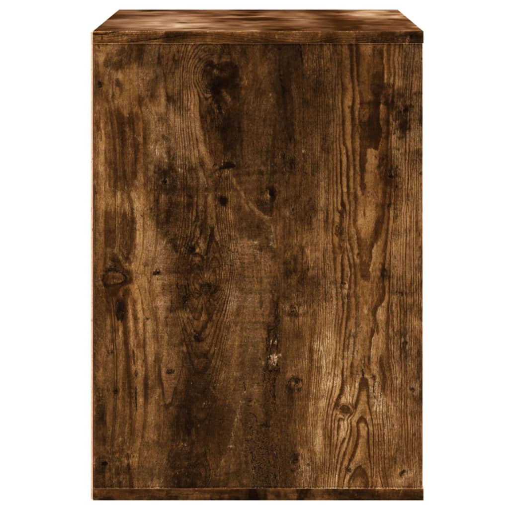 Füstös tölgy színű szerelt fa fiókos sarokszekrény 80x41x58 cm Füstös tölgy színű szerelt fa fiókos sarokszekrény 80x41x58 cm