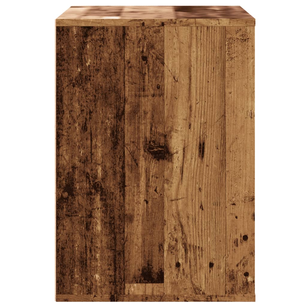 Antik fa színű szerelt fa fiókos sarokszekrény 80 x 41 x 58 cm Antik fa színű szerelt fa fiókos sarokszekrény 80 x 41 x 58 cm