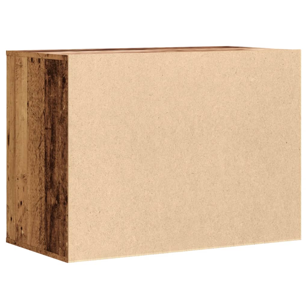 Antik fa színű szerelt fa fiókos sarokszekrény 80 x 41 x 58 cm Antik fa színű szerelt fa fiókos sarokszekrény 80 x 41 x 58 cm