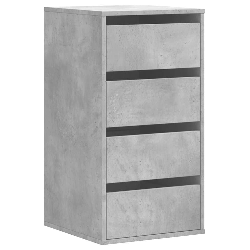 Betonszürke szerelt fa fiókos sarokszekrény 40 x 41 x 76 cm Betonszürke szerelt fa fiókos sarokszekrény 40 x 41 x 76 cm