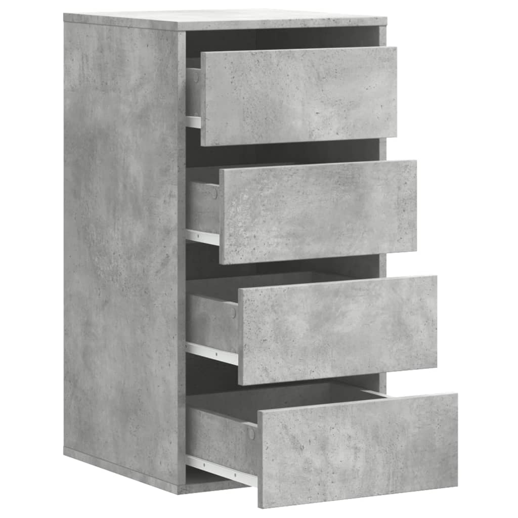 Betonszürke szerelt fa fiókos sarokszekrény 40 x 41 x 76 cm Betonszürke szerelt fa fiókos sarokszekrény 40 x 41 x 76 cm