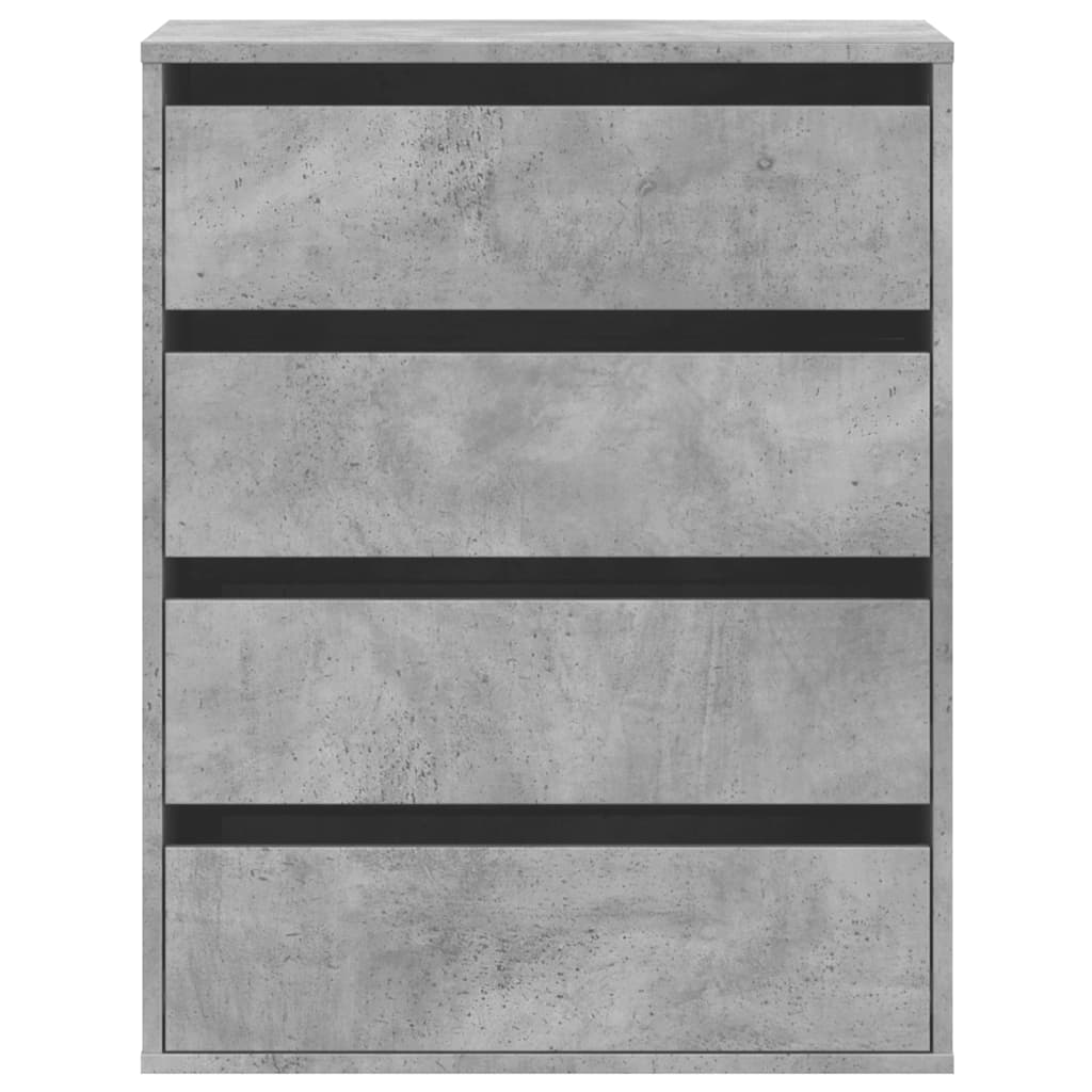 Betonszürke szerelt fa fiókos sarokszekrény 60 x 41 x 76 cm Betonszürke szerelt fa fiókos sarokszekrény 60 x 41 x 76 cm