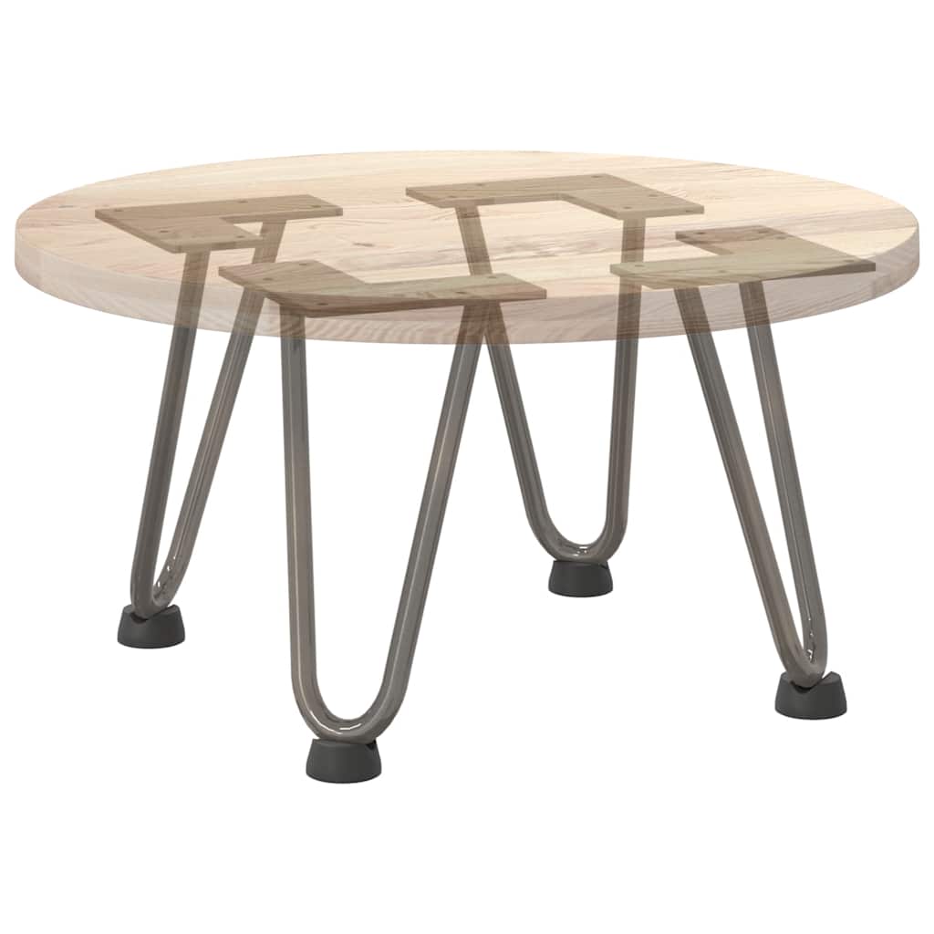 Hajcsavaros asztallábak 4 db természetes acél tömör acélból