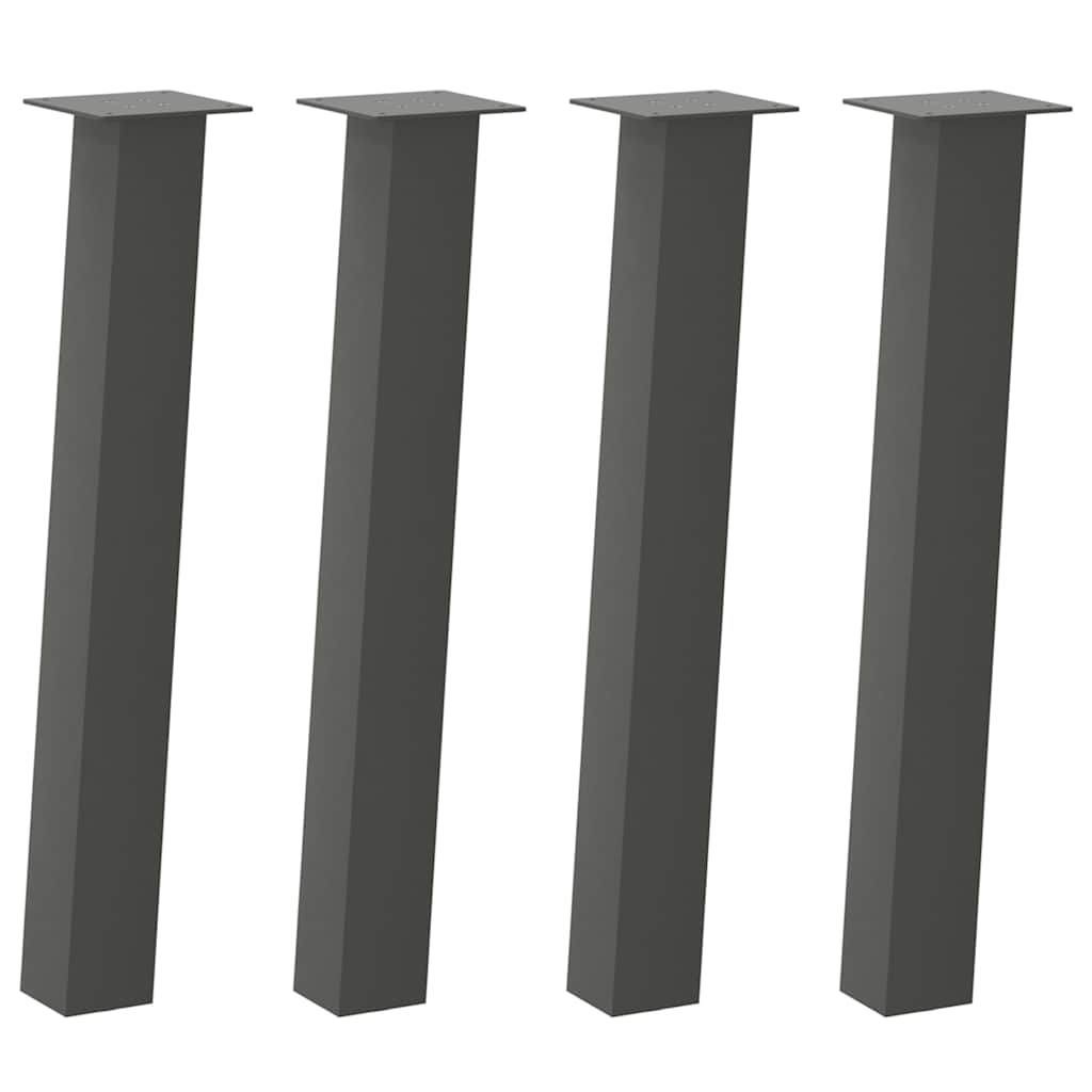 Dohányzóasztal lábak 4 db antracit 72 cm acél