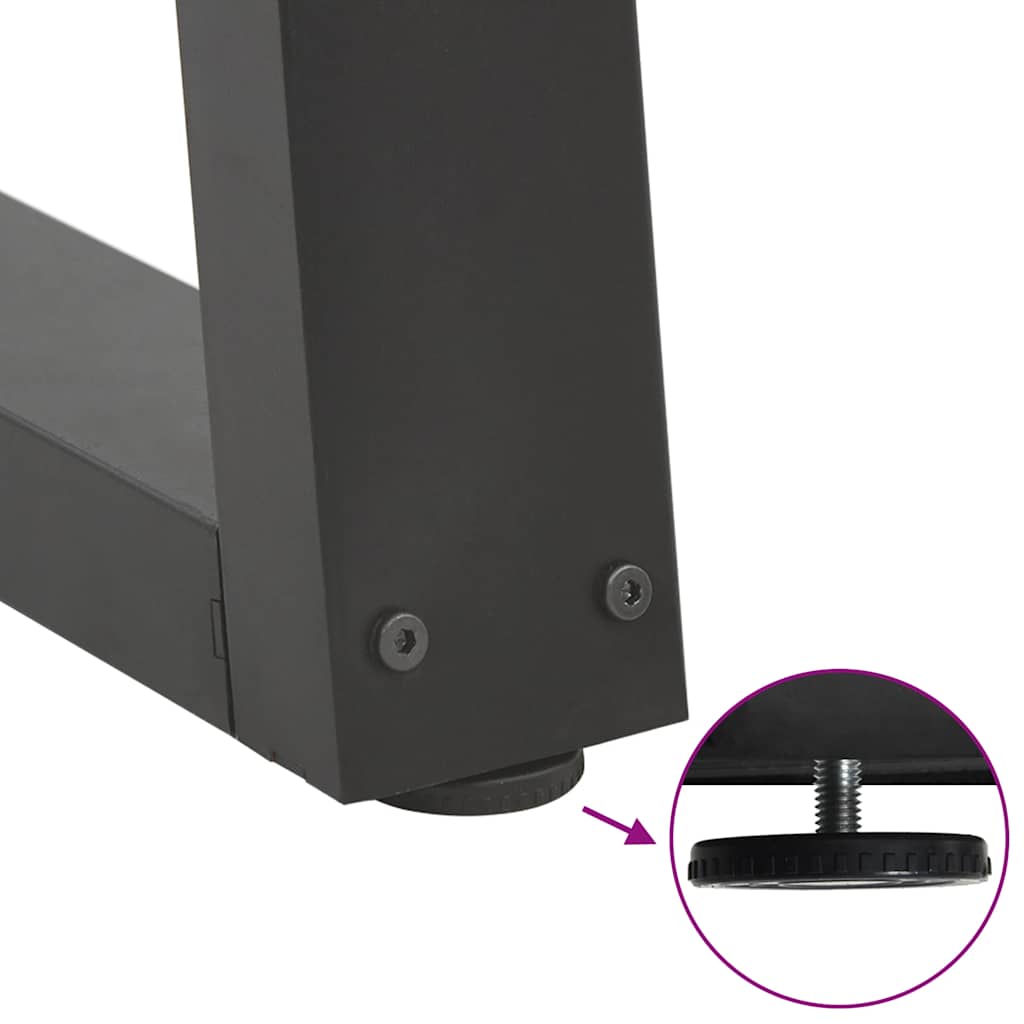 Étkezőasztal lábak v-alakú 2 db antracit 70x(42-43,3)cm acél