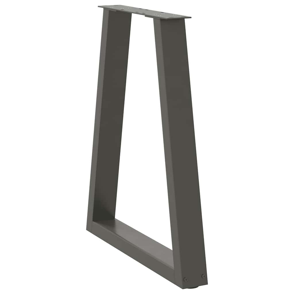 2 db antracit acél dohányzóasztal lábak v-alakú 60x(72-73) cm