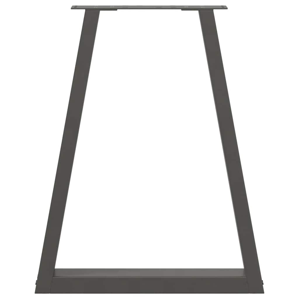 2 db antracit acél dohányzóasztal lábak v-alakú 60x(72-73) cm