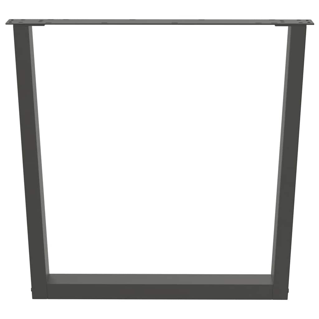 Étkezőasztal lábak v-alakú 2 db antracit 80x(72-73,3)cm acél