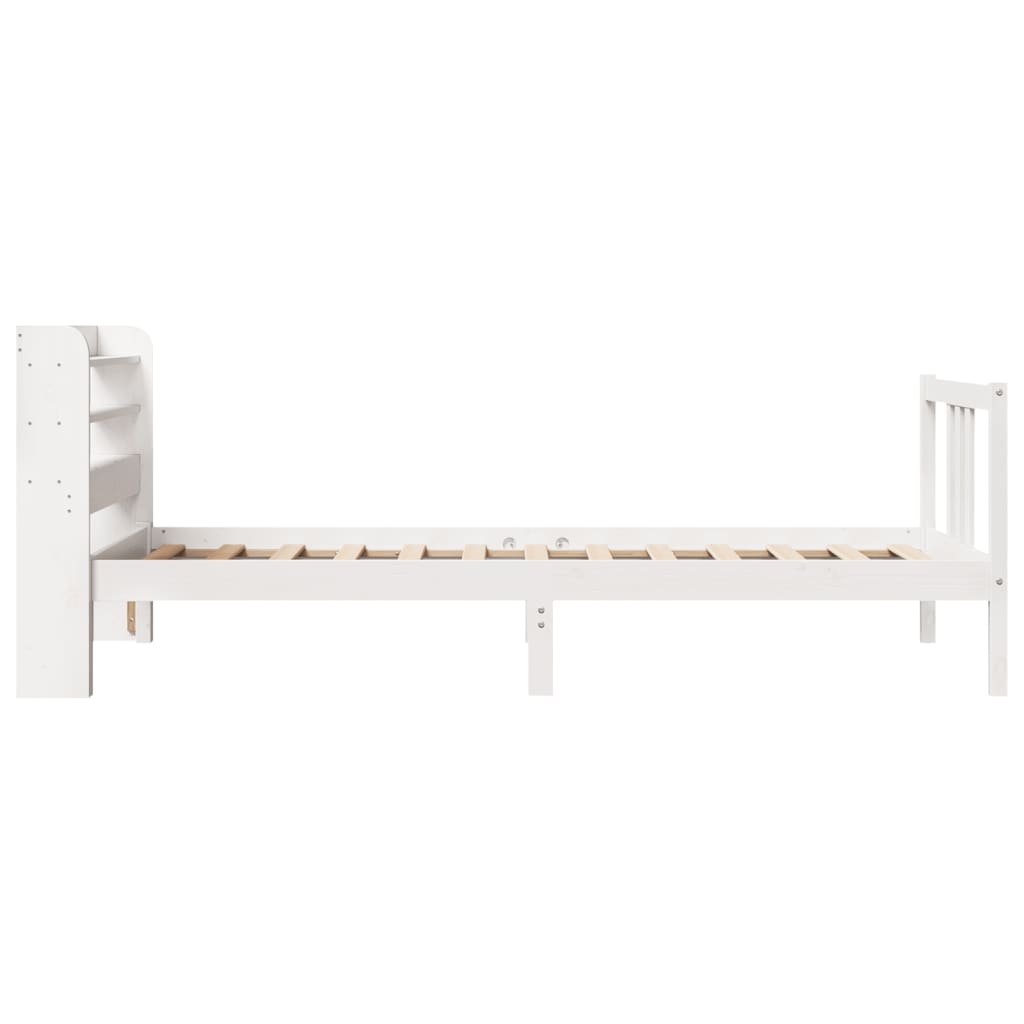 Fehér ágykeret fejtámlával matrac nélkül 90x200 cm