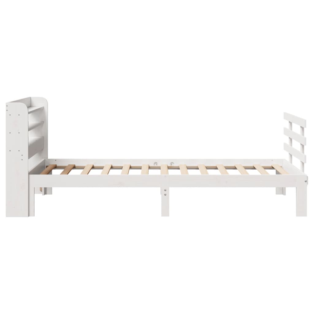 Fehér ágykeret fejtámlával matrac nélkül 90x200 cm