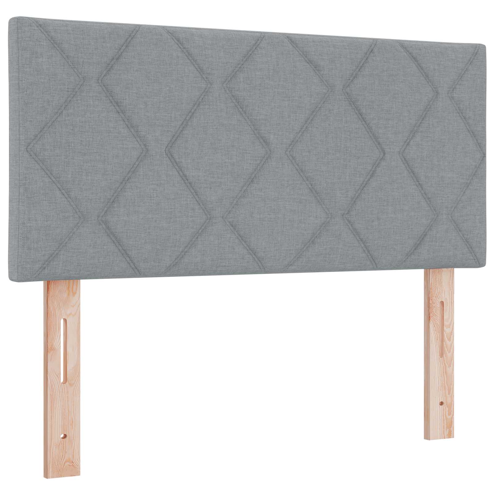 Led ágytámla világosszürke 90 cm szövet