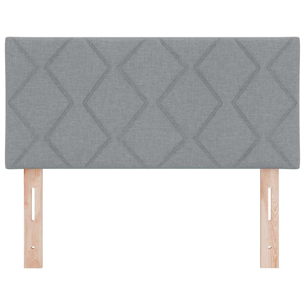 Led ágytámla világosszürke 90 cm szövet