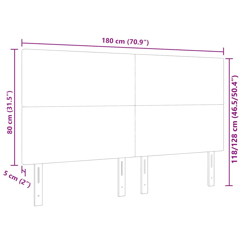 Led ágytámla led -es lámpákkal világosszürke 180 cm poliészter