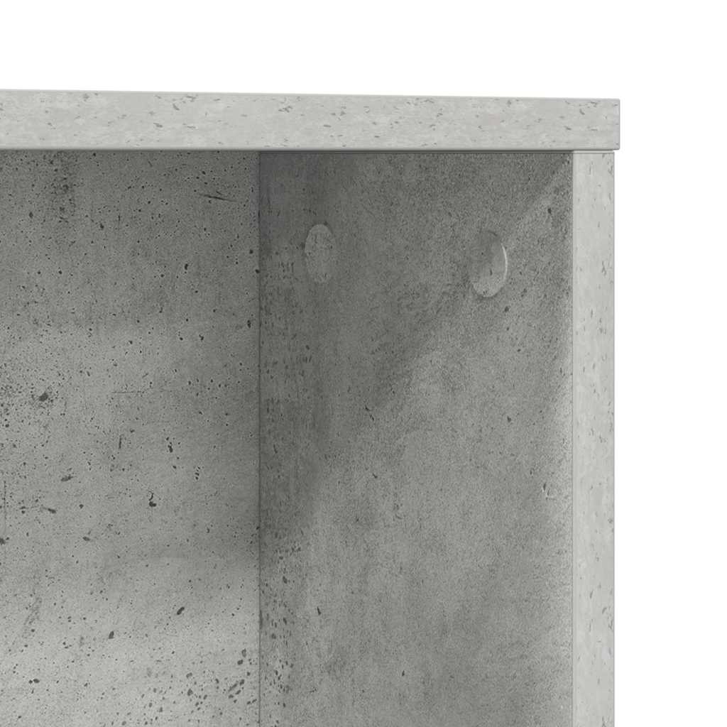 Asztal polcokkal beton szürke 91 x 50 x 149 cm faanyag