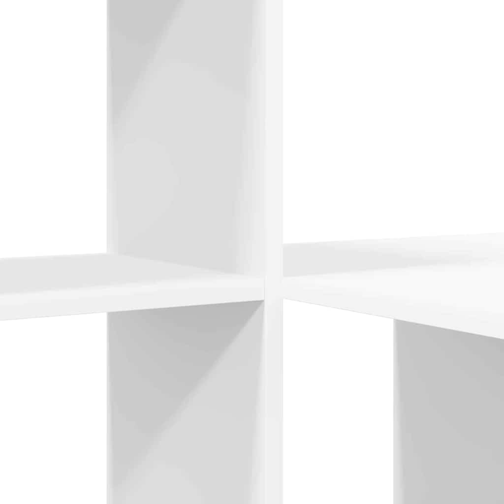 Asztal polcokkal tárolóval fehér 131.5 x 50 x 106.5 cm faanyag