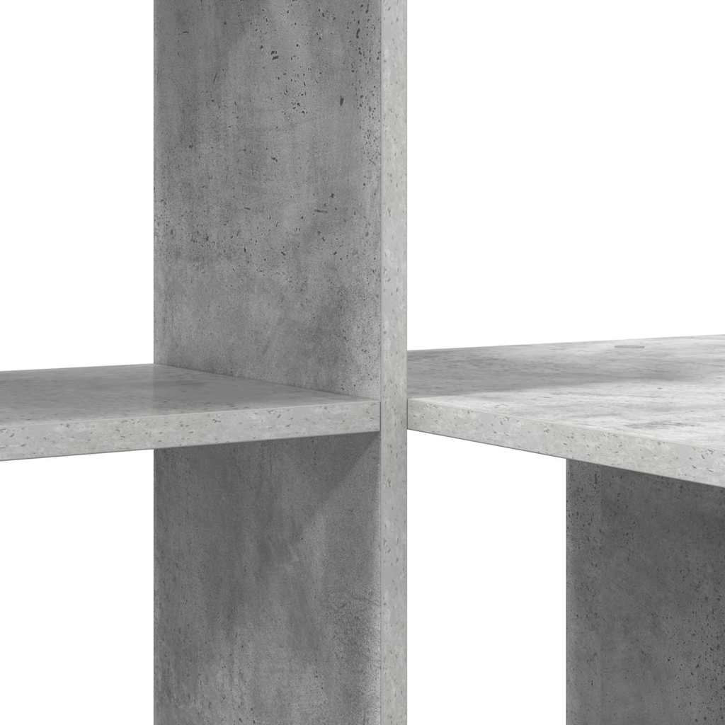 Asztal polcokkal beton szürke 131.5 x 50 x 106.5 cm faanyag