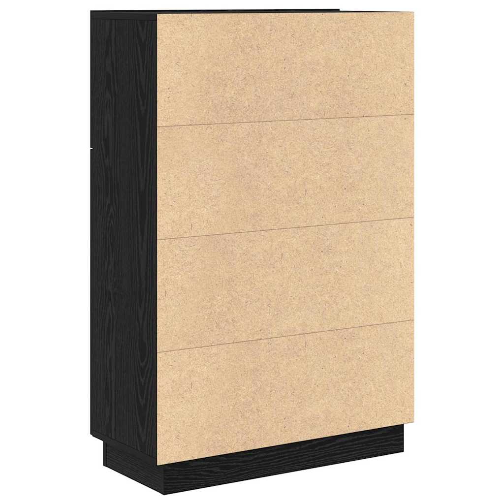 Asztal polcokkal fekete tölgy 71.5 x 31.5 x 106.5 cm faanyag
