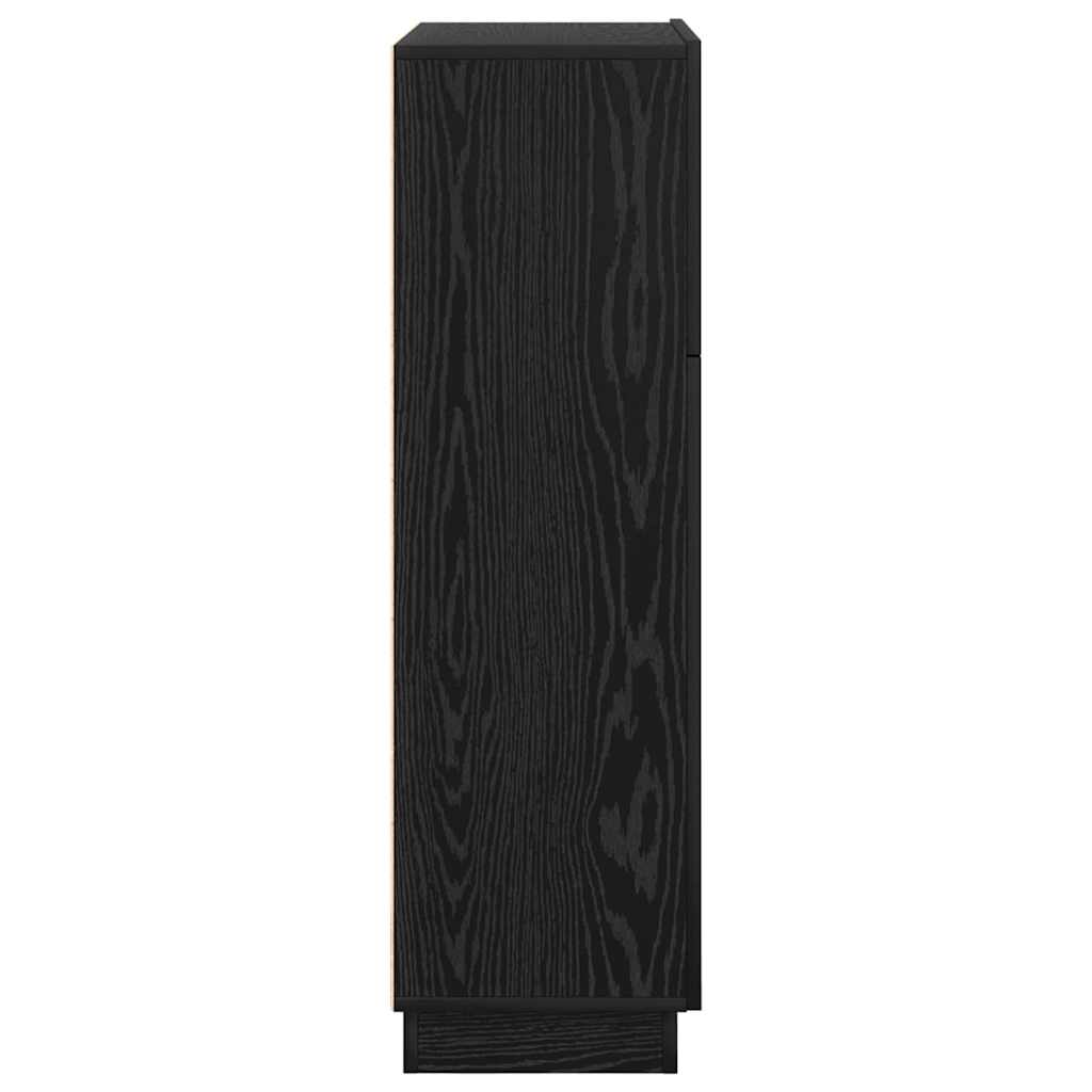 Asztal polcokkal fekete tölgy 71.5 x 31.5 x 106.5 cm faanyag