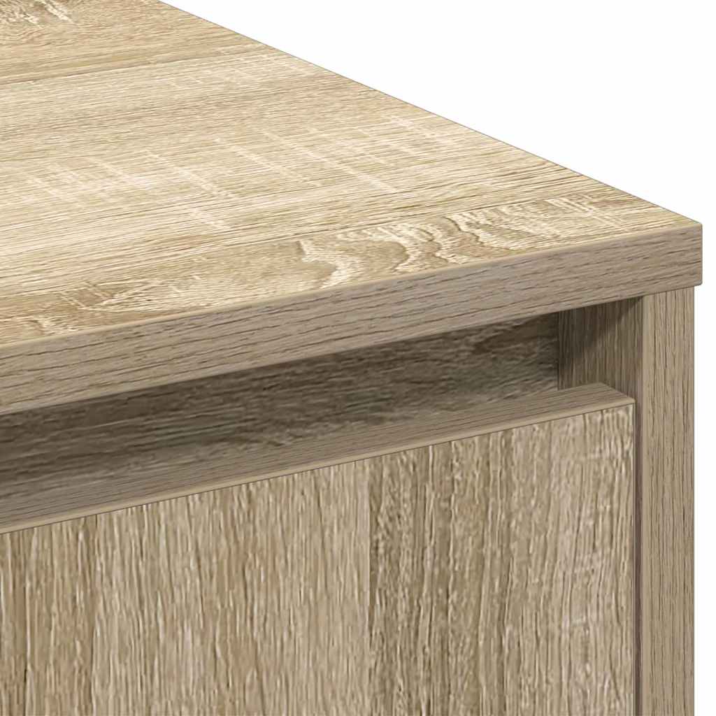 Led tálaló sonoma tölgy 90 x 32 x 75 cm faanyag