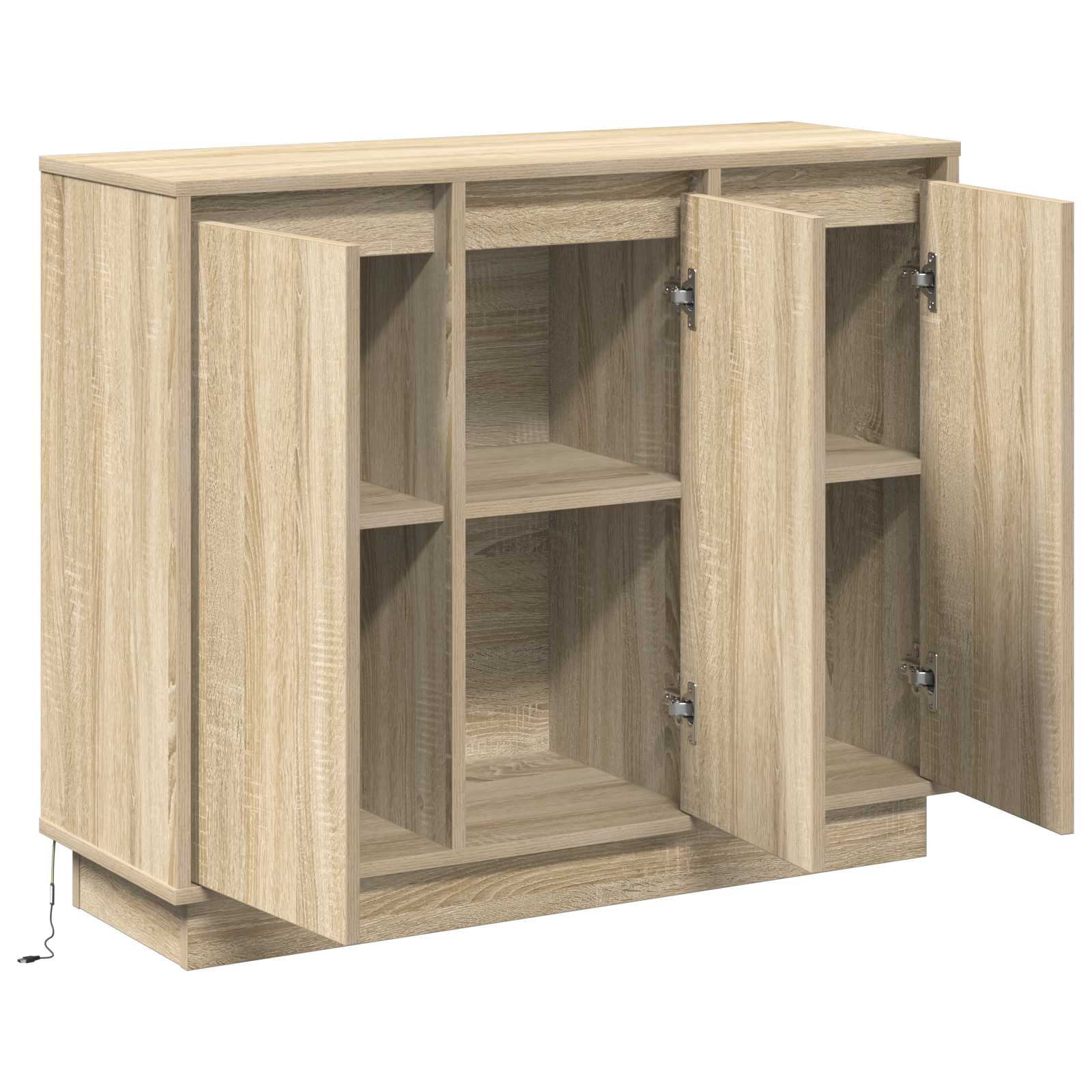 Led tálaló sonoma tölgy 90 x 32 x 75 cm faanyag