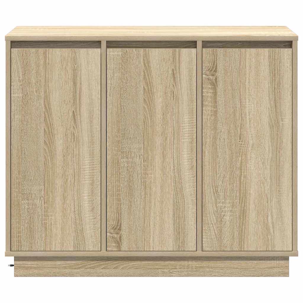 Led tálaló sonoma tölgy 90 x 32 x 75 cm faanyag
