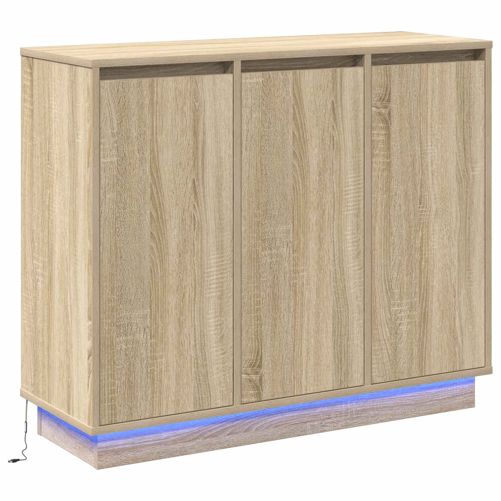 Led tálaló sonoma tölgy 90 x 32 x 75 cm faanyag