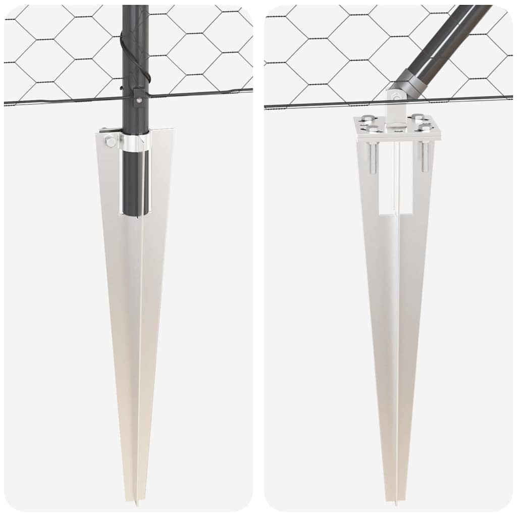 Kerítésoszlop szürke 25 x 1 m (50 mm-es háló) acél