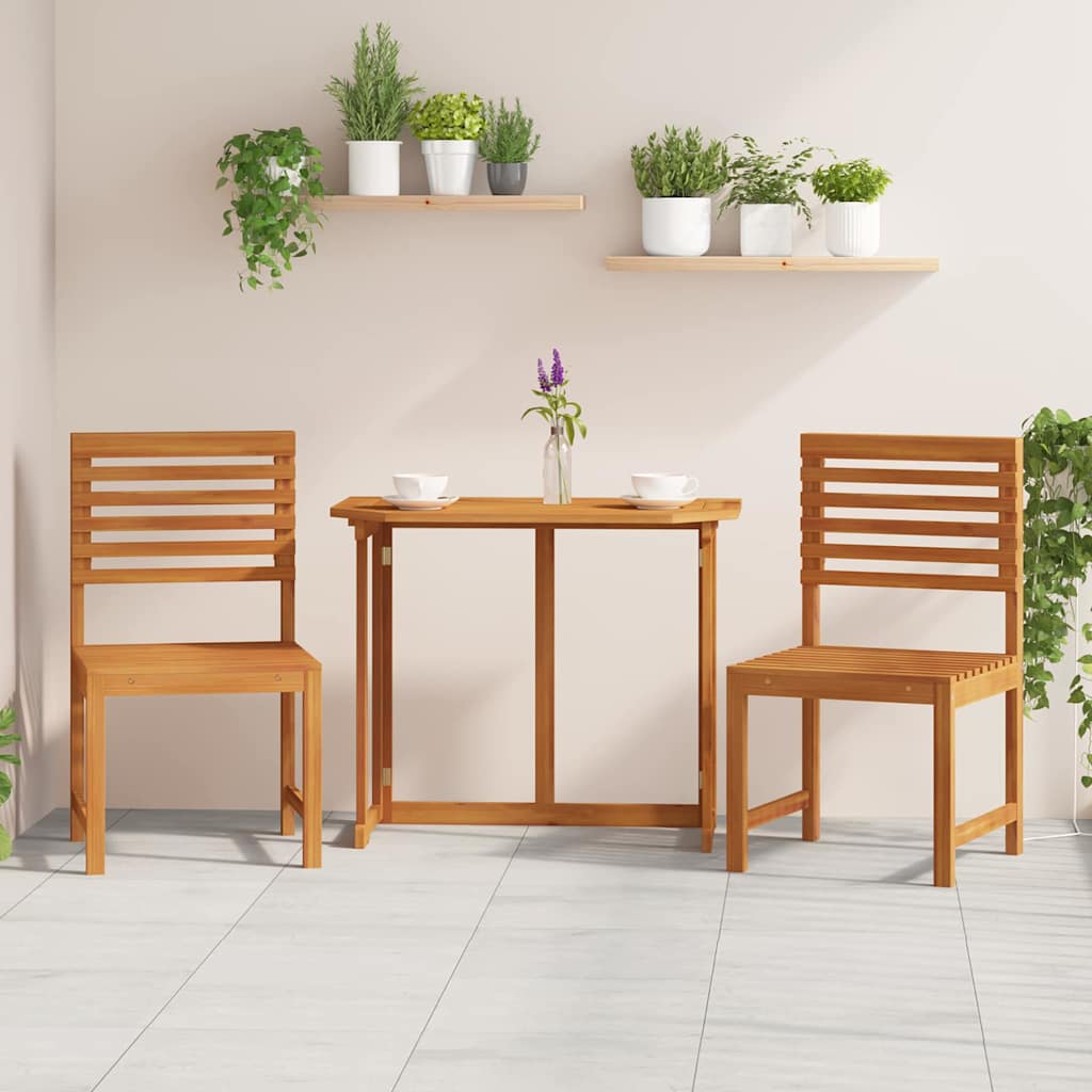 Kerti szék 2 pcs barna 50 x 50 x 91cm tömör akácfa