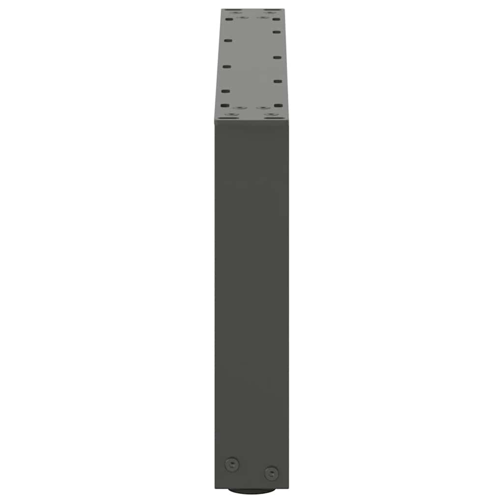 2 db antracit acél dohányzóasztal lábak u-alakú 60x(30-31) cm