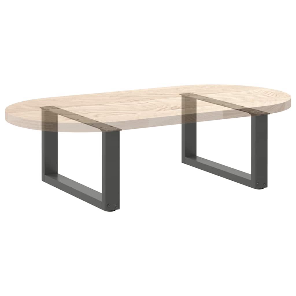 2 db antracit acél dohányzóasztal lábak u-alakú 60x(30-31) cm