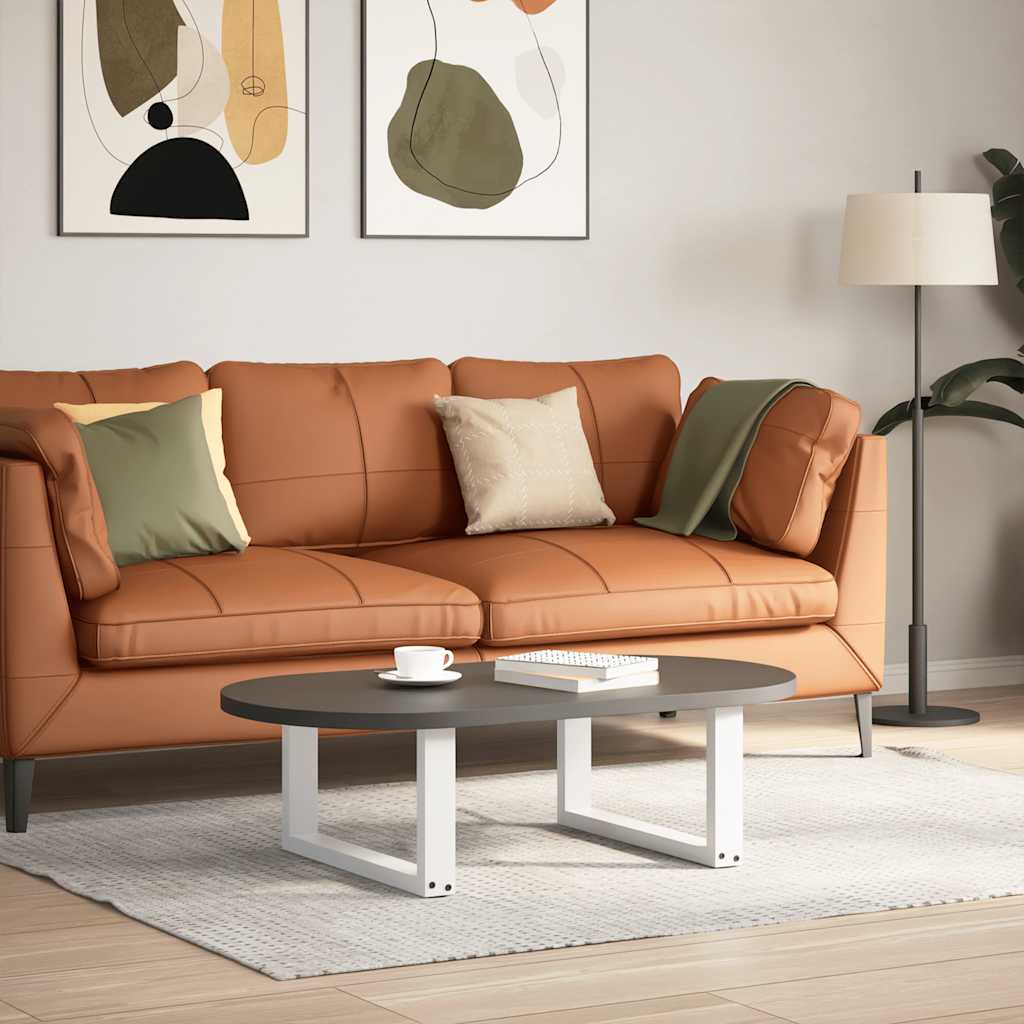 2 db acél fehér dohányzóasztal lábak u-alakú 70x(30-31) cm