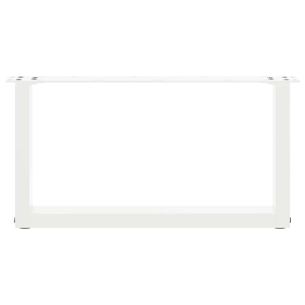 2 db acél fehér dohányzóasztal lábak u-alakú 70x(30-31) cm