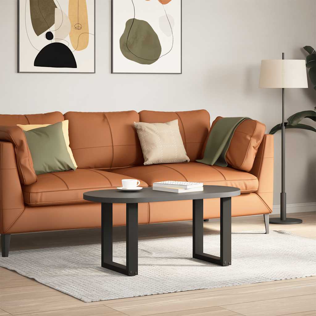 2 db acél fekete dohányzóasztal lábak u-alakú 28x(42-43) cm