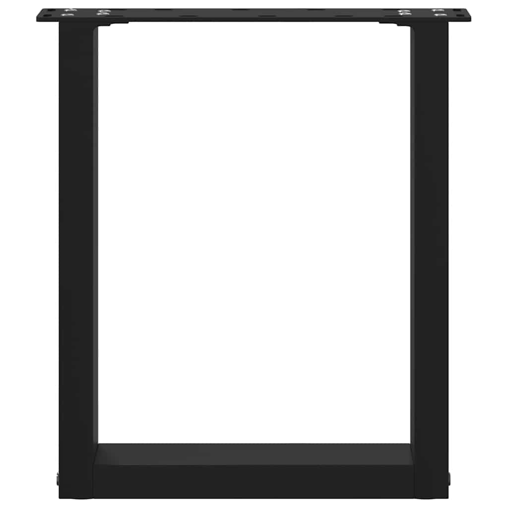 2 db acél fekete dohányzóasztal lábak u-alakú 28x(42-43) cm