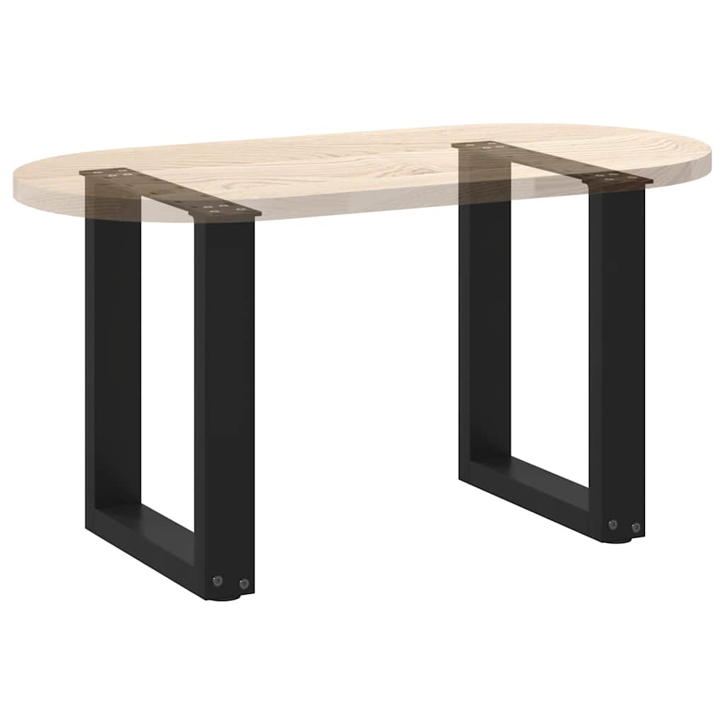 2 db acél fekete dohányzóasztal lábak u-alakú 28x(42-43) cm