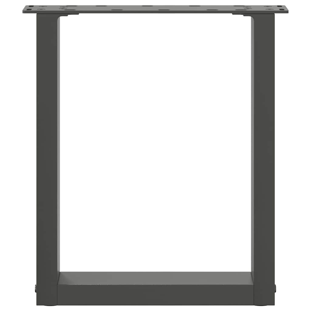 2 db antracit acél dohányzóasztal lábak u-alakú 38x(42-43) cm